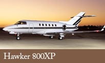 Hawker 800XP plane